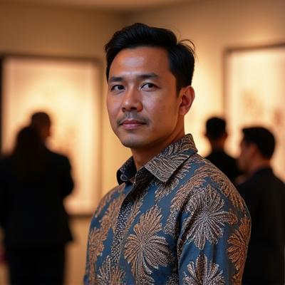 Pria memakai kemeja batik di acara formal