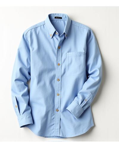 Kemeja linen pria berwarna biru langit yang elegan.