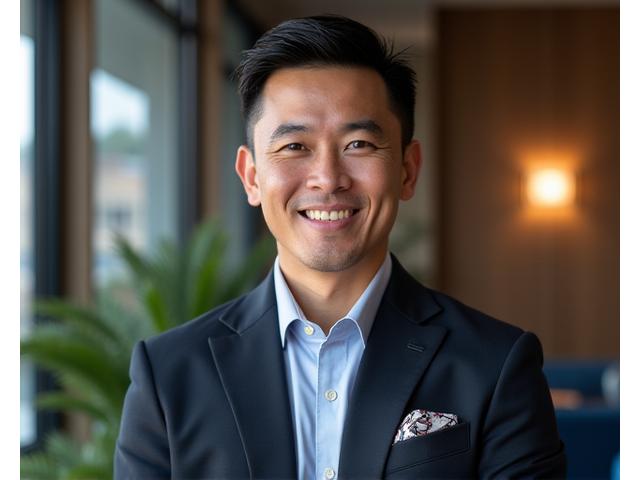 Foto profesional Ari Wijaya, seorang personal stylist pria dengan senyum ramah dan penampilan stylish.
