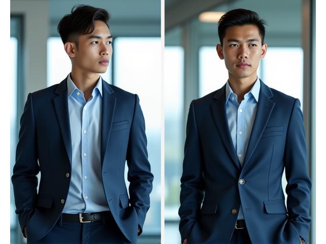 Foto sebelum dan sesudah Rizki, menunjukkan transformasi signifikan dalam penampilannya.